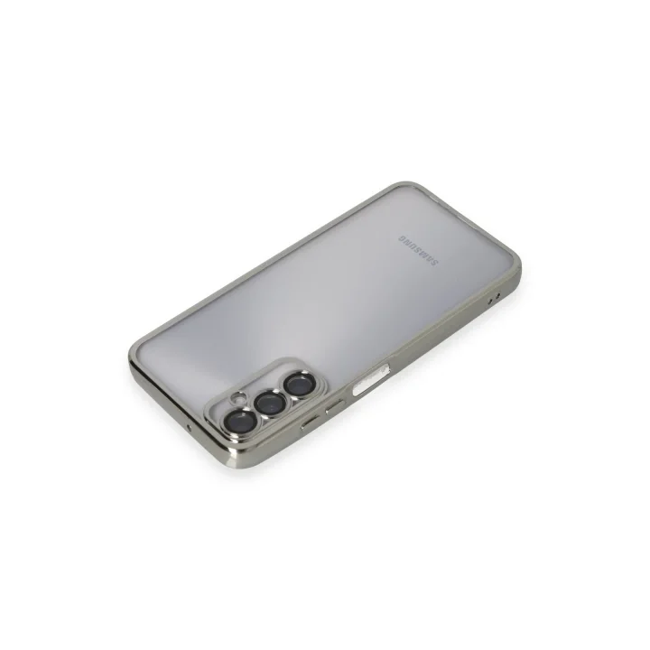 Mey İthalat®  Samsung Galaxy A05S Kılıf  Lensli Silikon - Gümüş