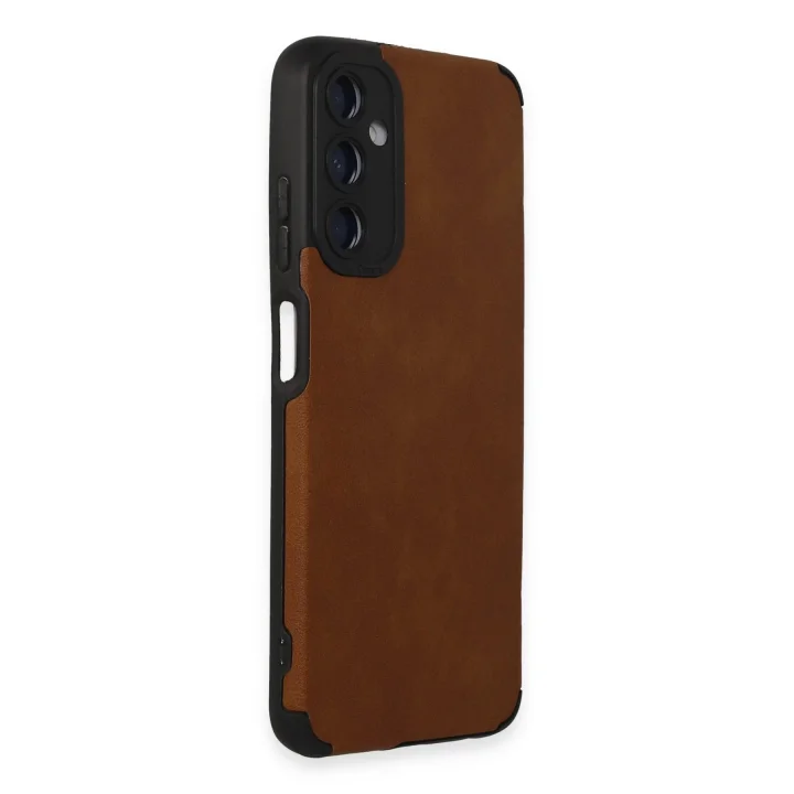 Mey İthalat®  Samsung Galaxy A05S Kılıf Loop Deri Silikon - Kahverengi