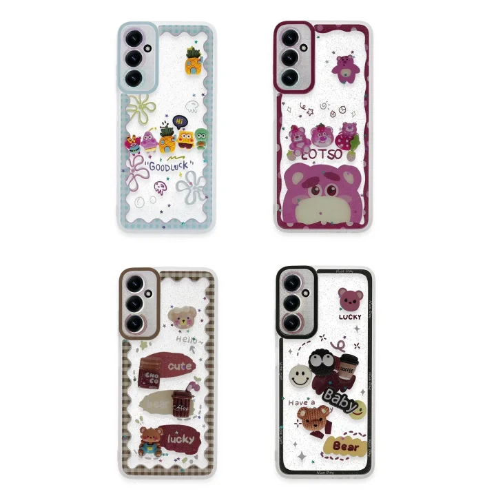 Mey İthalat®  Samsung Galaxy A05S Kılıf Sweet Desenli Silikon Kapak - Şeffaf