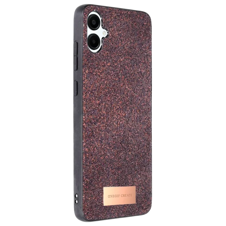 Mey İthalat®  Samsung Galaxy A06 Bright Simli Kapak - Derin Mor