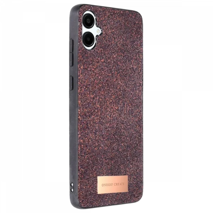 Mey İthalat®  Samsung Galaxy A06 Bright Simli Kapak - Derin Mor