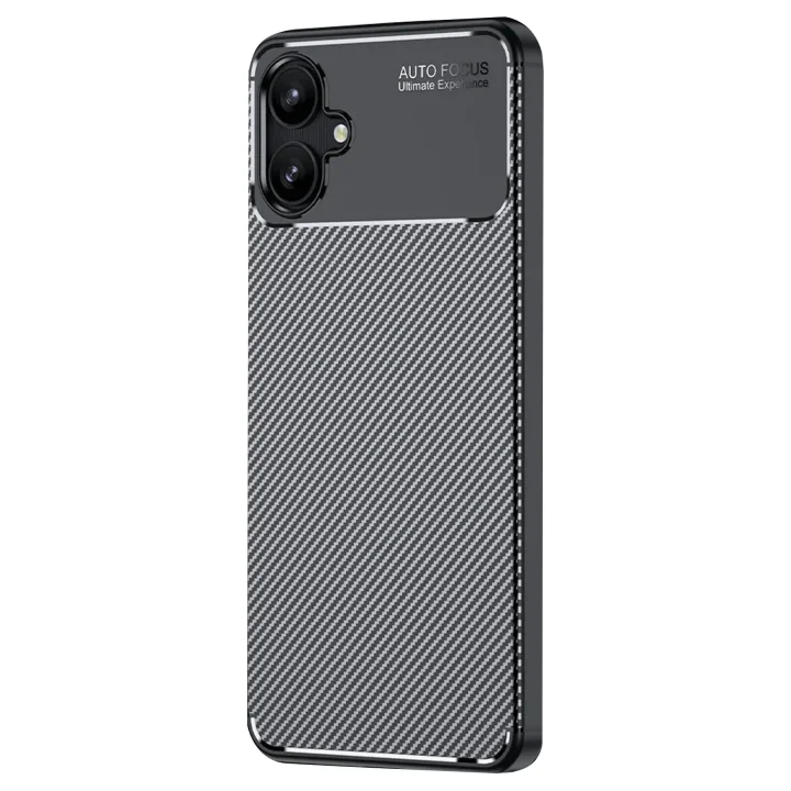 Mey İthalat®  Samsung Galaxy A06 Kılıf Auto Focus Karbon Kapak - Siyah