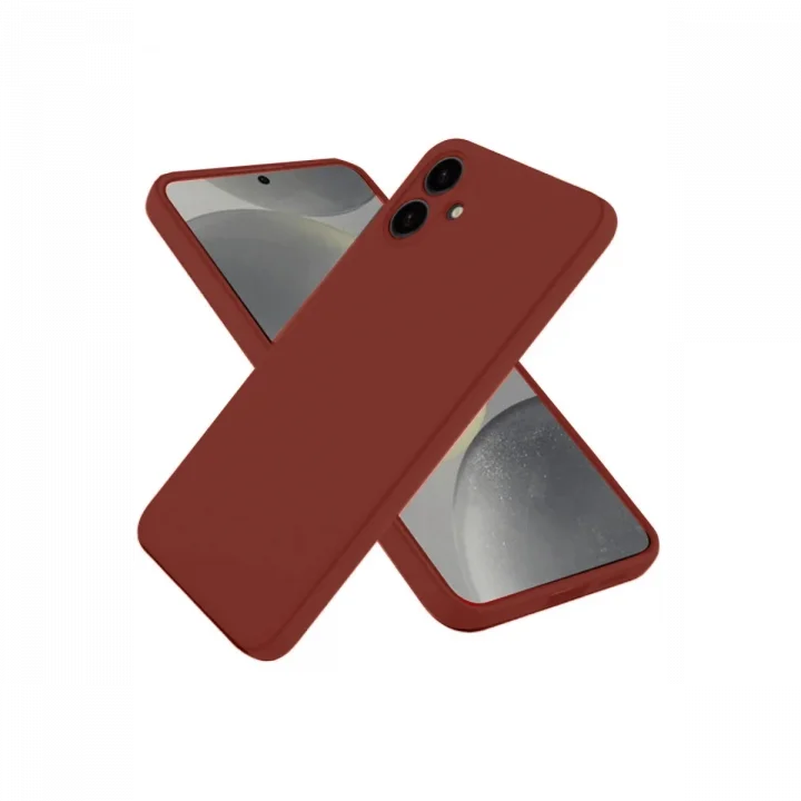 Mey İthalat®  Samsung Galaxy A06 Kılıf First Silikon - Bordo