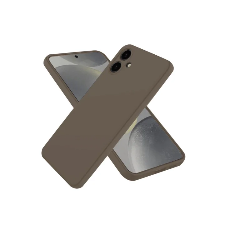 Mey İthalat®  Samsung Galaxy A06 Kılıf First Silikon - Kahverengi