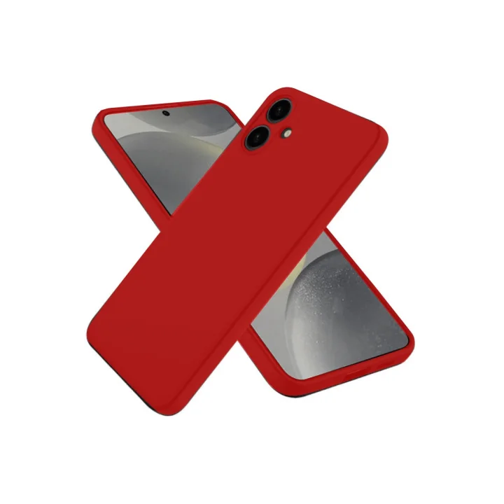 Mey İthalat®  Samsung Galaxy A06 Kılıf First Silikon - Kırmızı