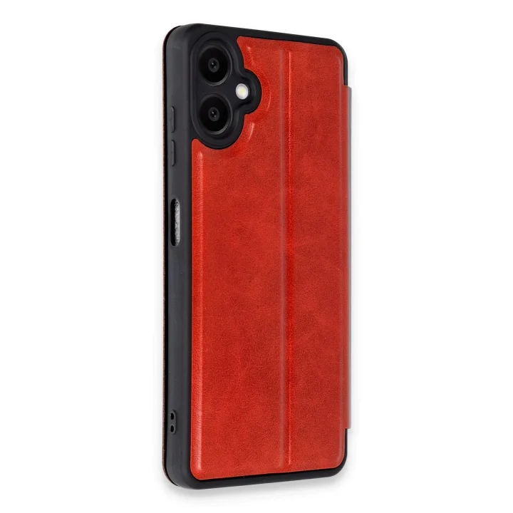 Mey İthalat®  Samsung Galaxy A06 Kılıf Flip Cover - Kırmızı