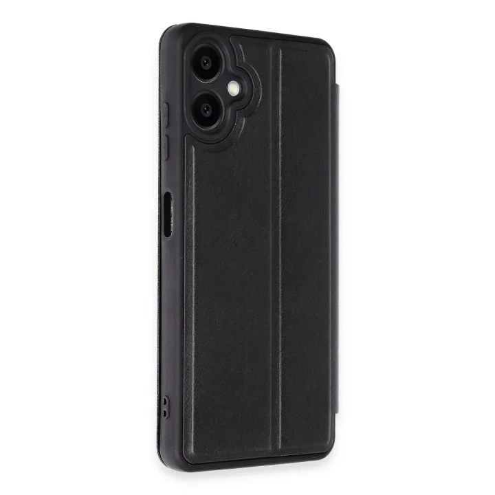 Mey İthalat®  Samsung Galaxy A06 Kılıf Flip Cover - Siyah