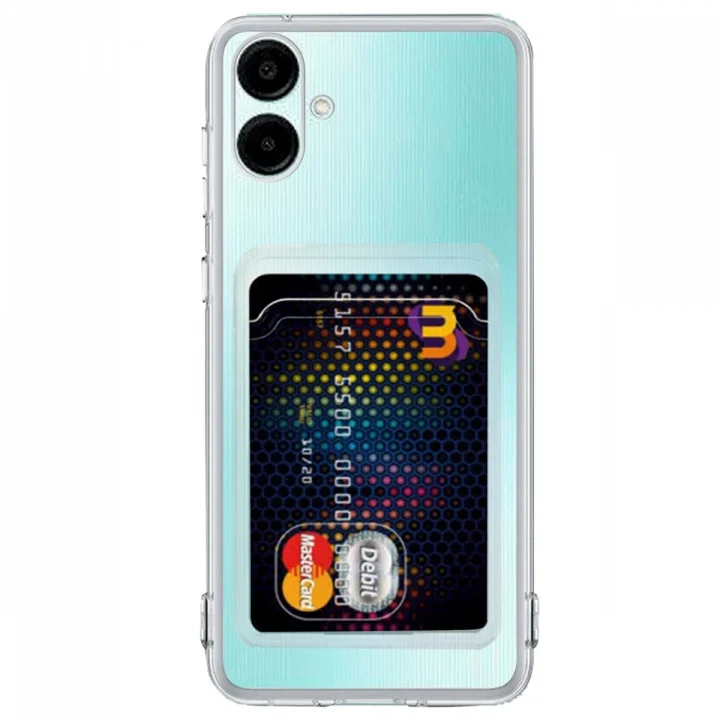 Mey İthalat®  Samsung Galaxy A06 Kılıf Kart Şeffaf Silikon - Şeffaf