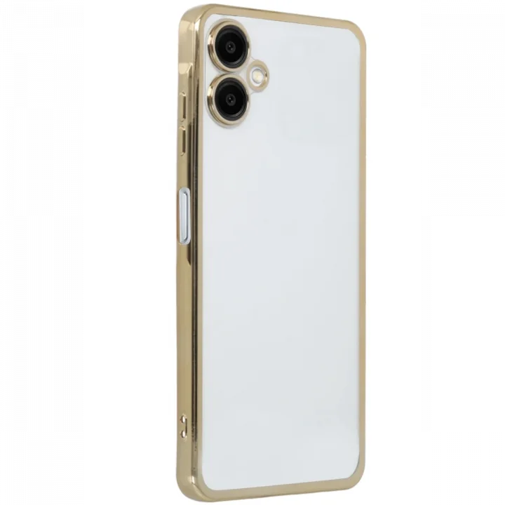 Mey İthalat®  Samsung Galaxy A06 Kılıf  Lensli Silikon - Gold
