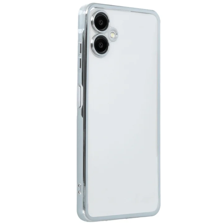 Mey İthalat®  Samsung Galaxy A06 Kılıf  Lensli Silikon - Gümüş