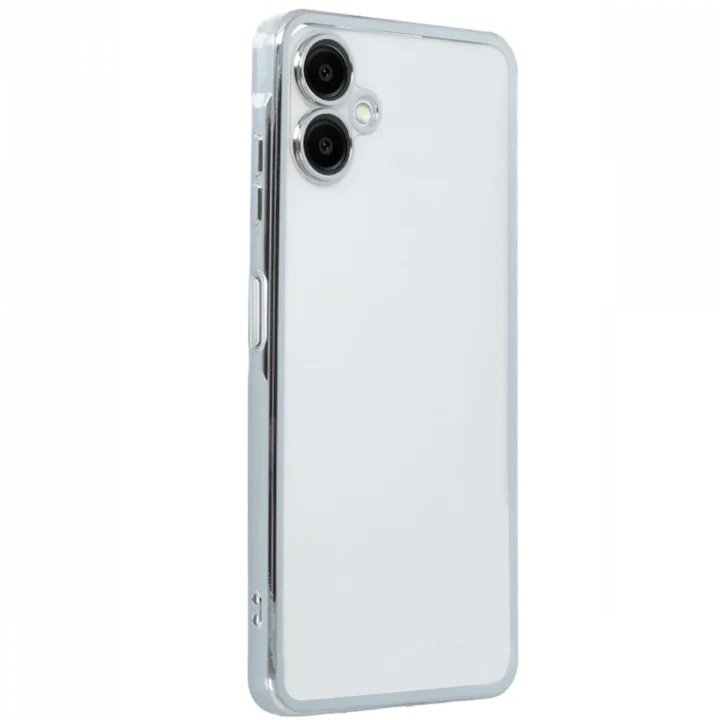 Mey İthalat®  Samsung Galaxy A06 Kılıf  Lensli Silikon - Gümüş