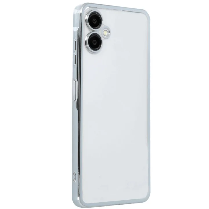 Mey İthalat®  Samsung Galaxy A06 Kılıf  Lensli Silikon - Gümüş