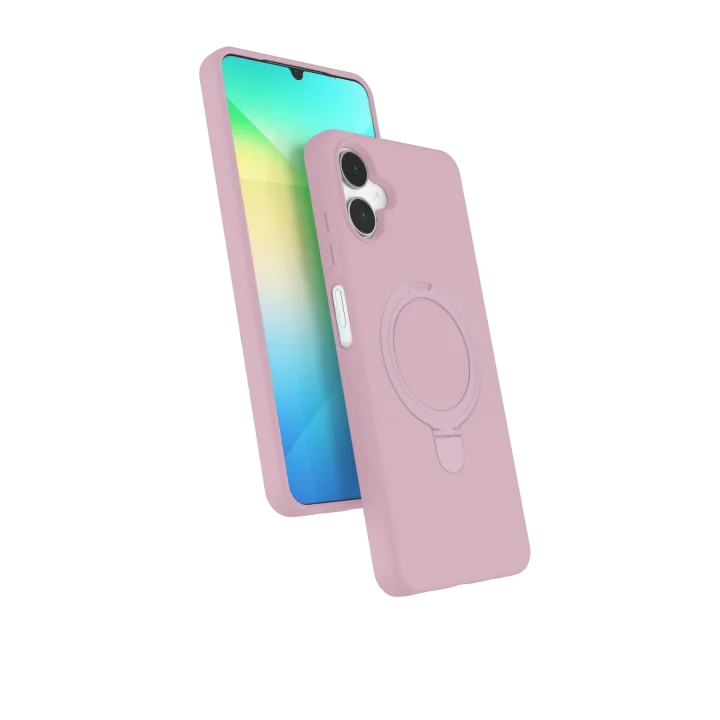 Mey İthalat®  Samsung Galaxy A06 Regal Magsafe Standlı Kapak - Açık Pembe