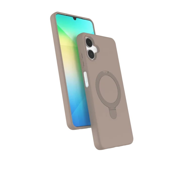 Mey İthalat®  Samsung Galaxy A06 Regal Magsafe Standlı Kapak - Çöl Titanyum