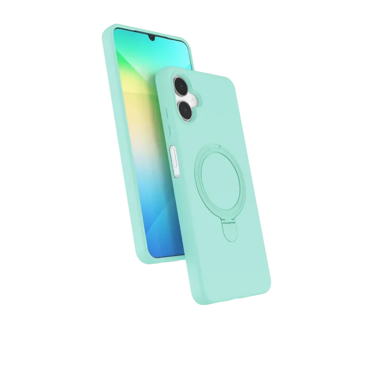 Mey İthalat®  Samsung Galaxy A06 Regal Magsafe Standlı Kapak - Su Yeşili