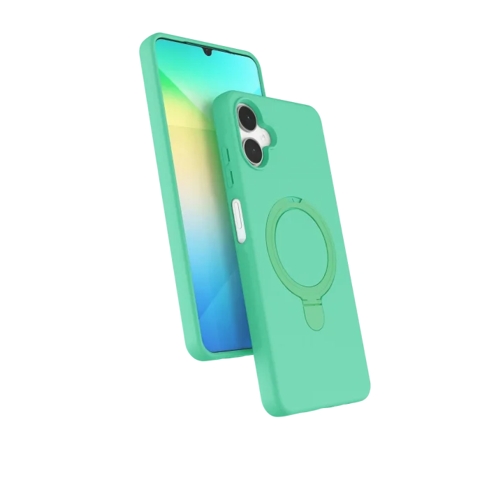 Mey İthalat®  Samsung Galaxy A06 Regal Magsafe Standlı Kapak - Yeşil