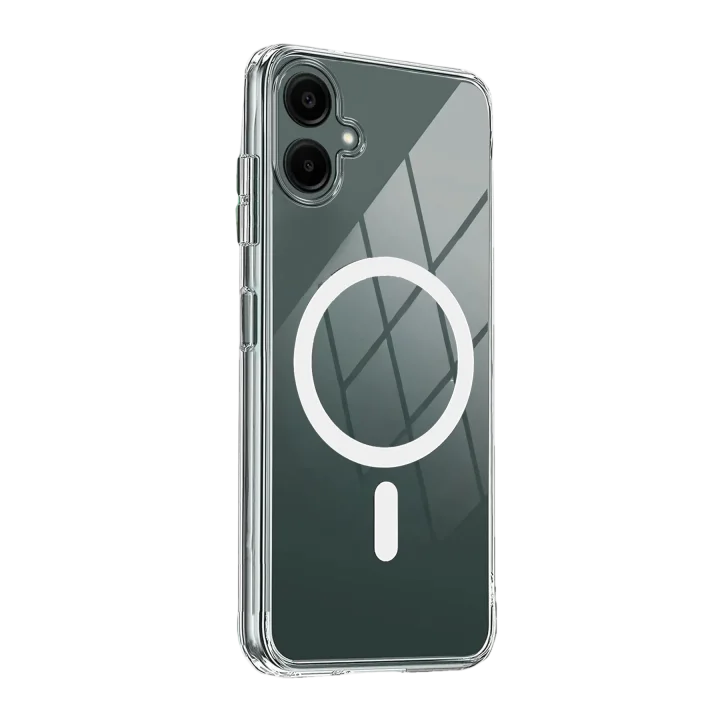 Mey İthalat®  Samsung Galaxy A07 4G Combo Sert Şeffaf Magsafe Kapak - Şeffaf