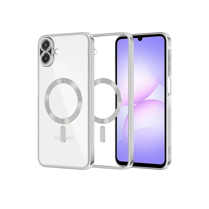 Mey İthalat®  Samsung Galaxy A07 4G Kross Magneticsafe Kapak - Gümüş