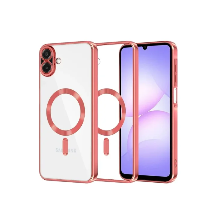 Mey İthalat®  Samsung Galaxy A07 4G Kross Magneticsafe Kapak - Kırmızı