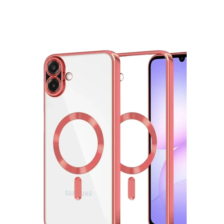 Mey İthalat®  Samsung Galaxy A07 4G Kross Magneticsafe Kapak - Kırmızı