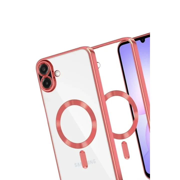 Mey İthalat®  Samsung Galaxy A07 4G Kross Magneticsafe Kapak - Kırmızı