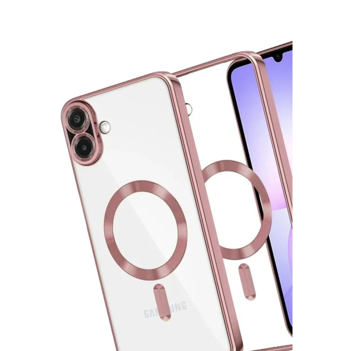 Mey İthalat®  Samsung Galaxy A07 4G Kross Magneticsafe Kapak - Rose