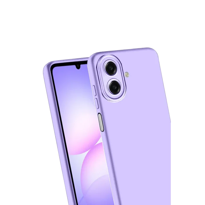 Mey İthalat®  Samsung Galaxy A07 4G Nano içi Kadife Silikon - Lila