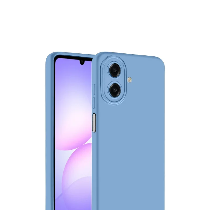 Mey İthalat®  Samsung Galaxy A07 4G Nano içi Kadife Silikon - Mavi