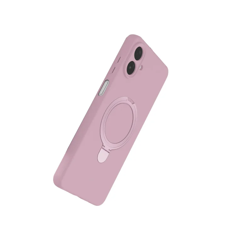 Mey İthalat®  Samsung Galaxy A07 4G Regal Magsafe Standlı Kapak - Açık Pembe