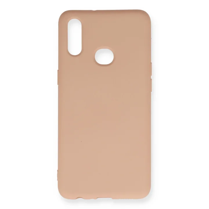Mey İthalat®  Samsung Galaxy A10S Kılıf Nano içi Kadife Silikon - Pudra