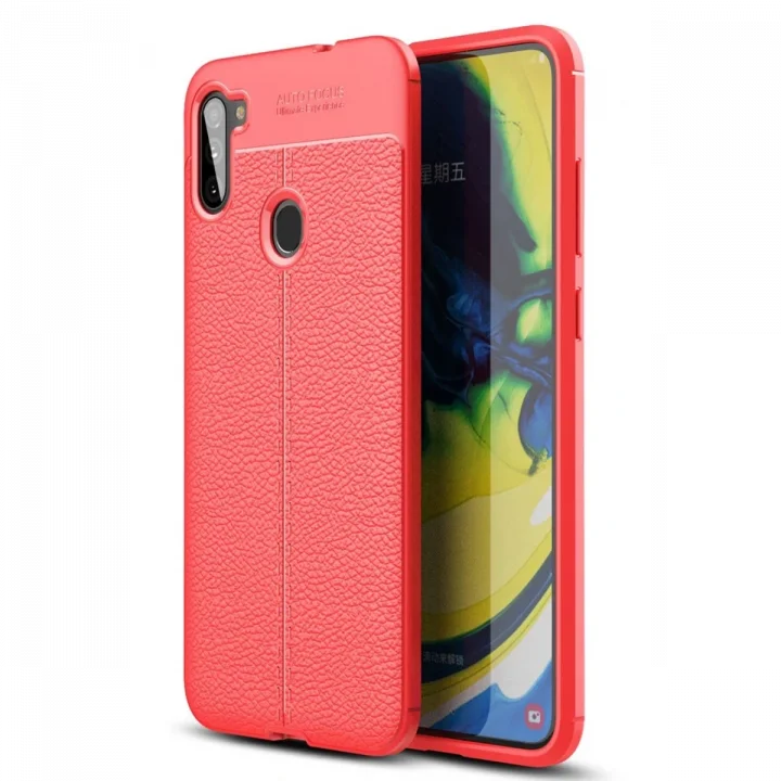 Mey İthalat®  Samsung Galaxy A11 Kılıf Auto Focus Kapak - Kırmızı