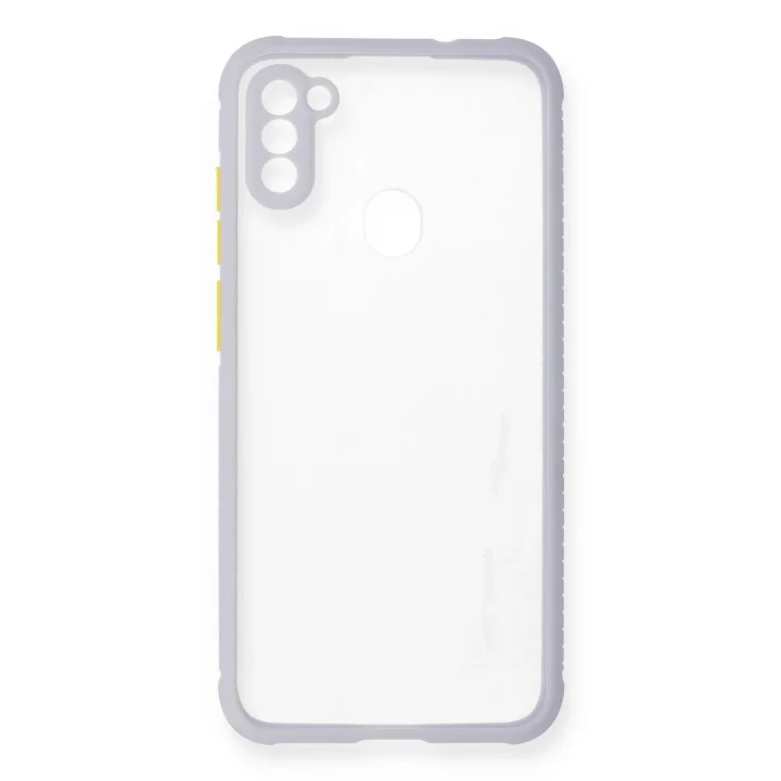 Mey İthalat®  Samsung Galaxy A11 Kılıf Miami Şeffaf Silikon - Lila