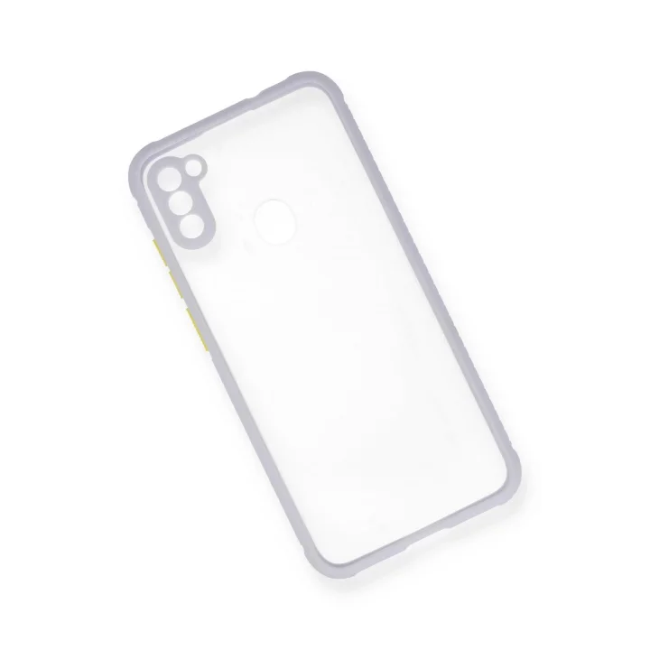 Mey İthalat®  Samsung Galaxy A11 Kılıf Miami Şeffaf Silikon - Lila