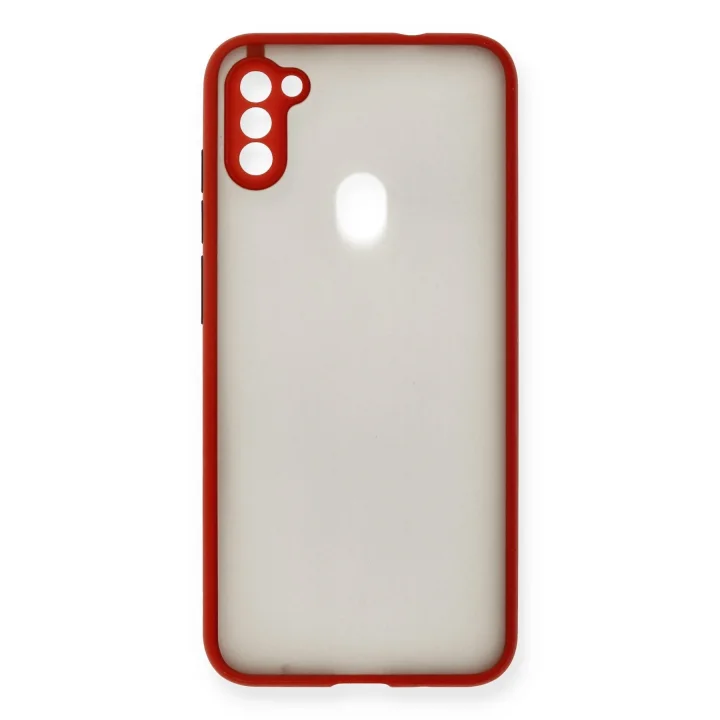 Mey İthalat®  Samsung Galaxy A11 Kılıf Montreal Silikon Kapak - Kırmızı