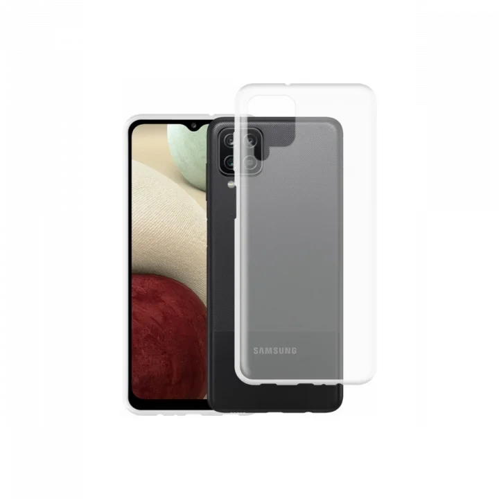 Mey İthalat®  Samsung Galaxy A12 Kılıf Lüx Şeffaf Silikon
