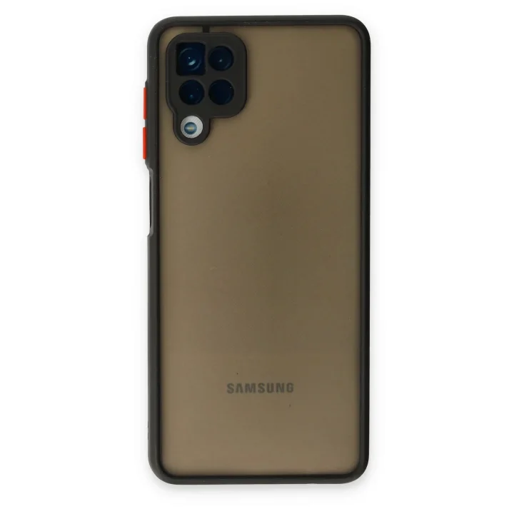 Mey İthalat®  Samsung Galaxy A12 Kılıf Montreal Silikon Kapak - Siyah