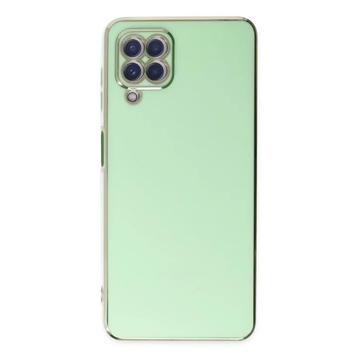 Mey İthalat®  Samsung Galaxy A12 Kılıf Volet Silikon - Açık Yeşil