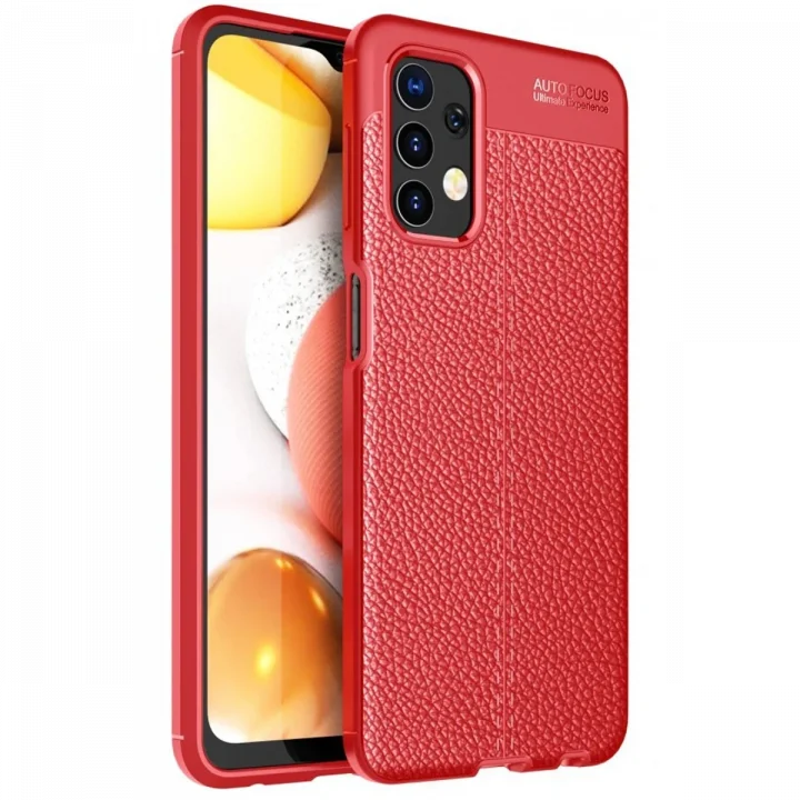 Mey İthalat®  Samsung Galaxy A13 4G Kılıf Auto Focus Kapak - Kırmızı