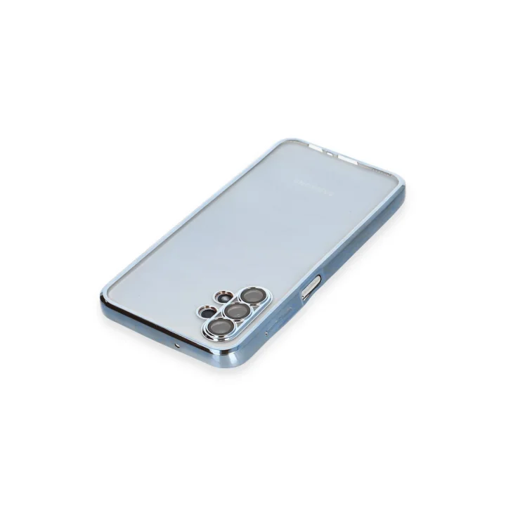 Mey İthalat®  Samsung Galaxy A13 4G Kılıf  Lensli Silikon - Açık Mavi