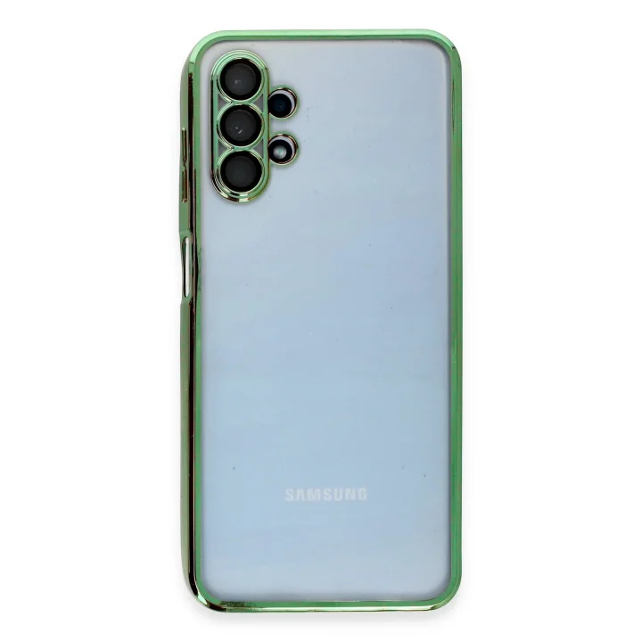 Mey İthalat®  Samsung Galaxy A13 4G Kılıf  Lensli Silikon - Yeşil