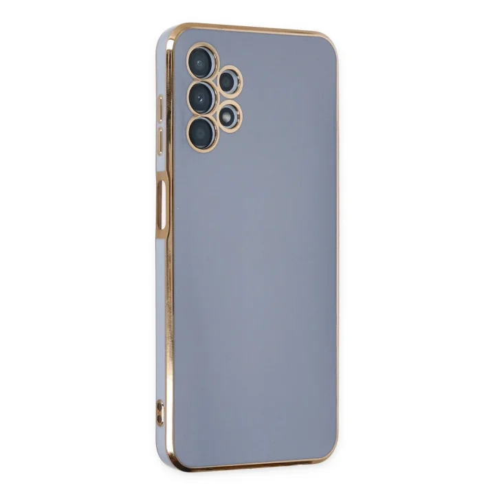 Mey İthalat®  Samsung Galaxy A13 4G Kılıf Volet Silikon - Mavi