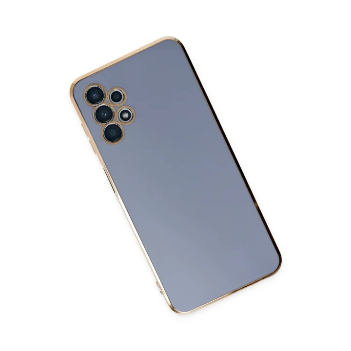 Mey İthalat®  Samsung Galaxy A13 4G Kılıf Volet Silikon - Mavi