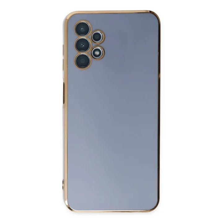 Mey İthalat®  Samsung Galaxy A13 4G Kılıf Volet Silikon - Mavi