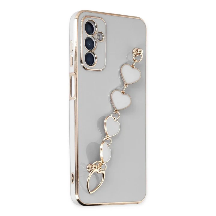 Mey İthalat®  Samsung Galaxy A14 4G Kılıf Esila Silikon - Beyaz