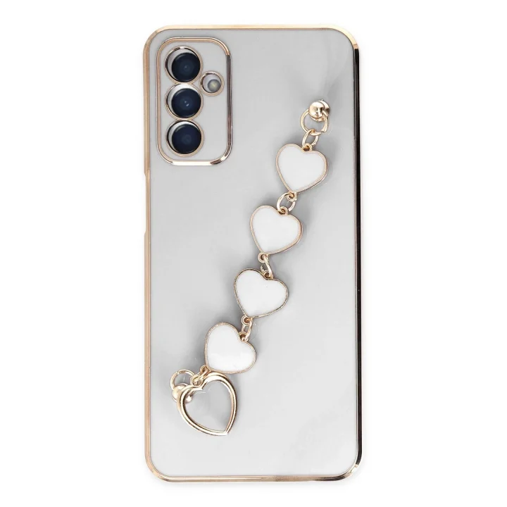 Mey İthalat®  Samsung Galaxy A14 4G Kılıf Esila Silikon - Beyaz