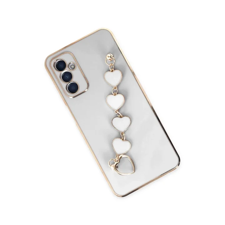 Mey İthalat®  Samsung Galaxy A14 4G Kılıf Esila Silikon - Beyaz