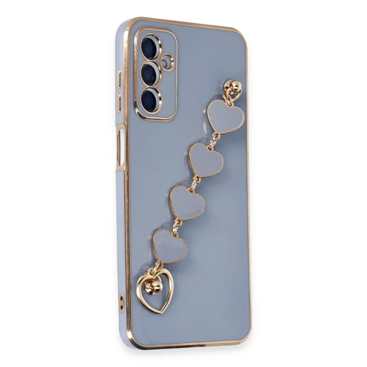 Mey İthalat®  Samsung Galaxy A14 4G Kılıf Esila Silikon - Gri