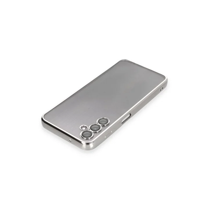 Mey İthalat®  Samsung Galaxy A14 4G Kılıf  Lensli Silikon - Gümüş