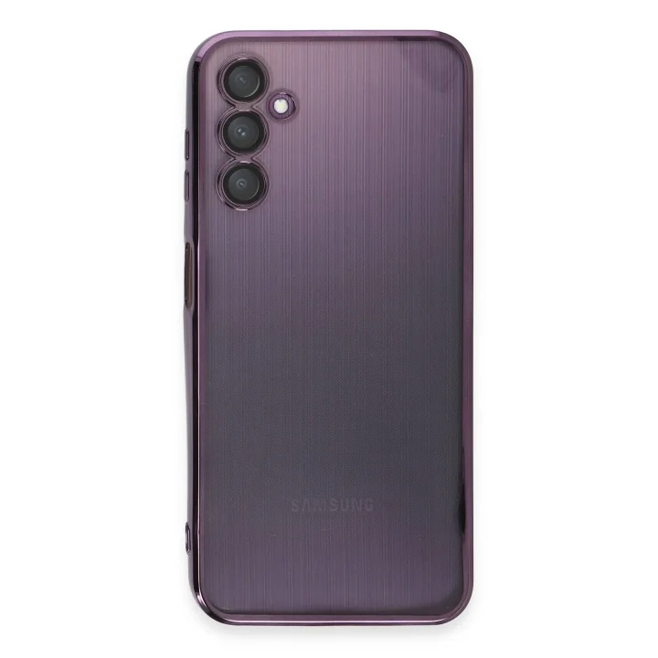 Mey İthalat®  Samsung Galaxy A14 4G Kılıf  Lensli Silikon - Mor