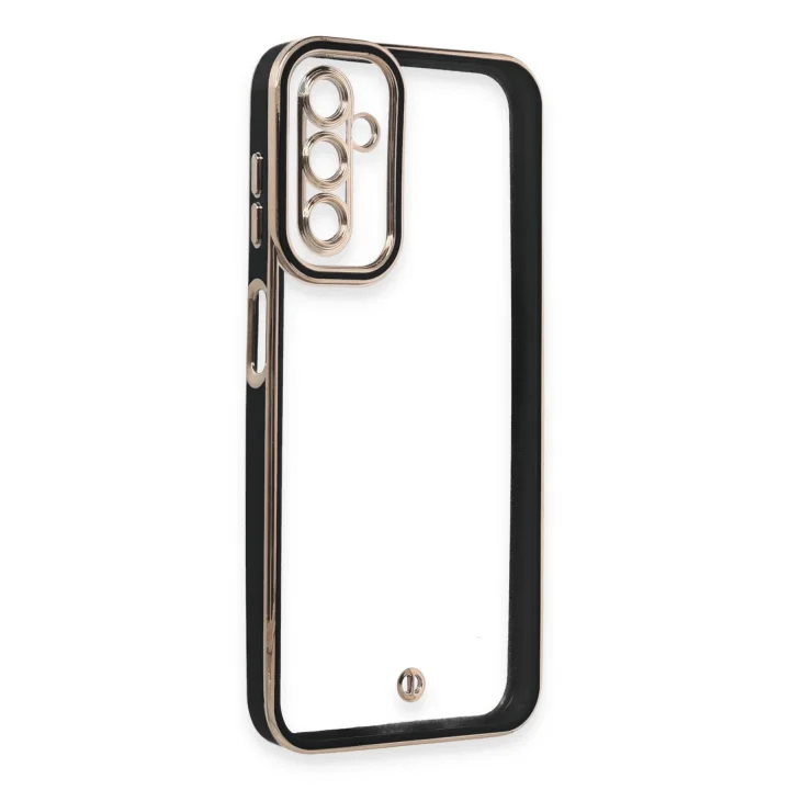 Mey İthalat®  Samsung Galaxy A14 4G Kılıf Liva Lens Silikon - Siyah